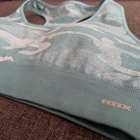 RBX Active Women's Racerback Low Impact Camo Sports Bra - Picture 3 of 12